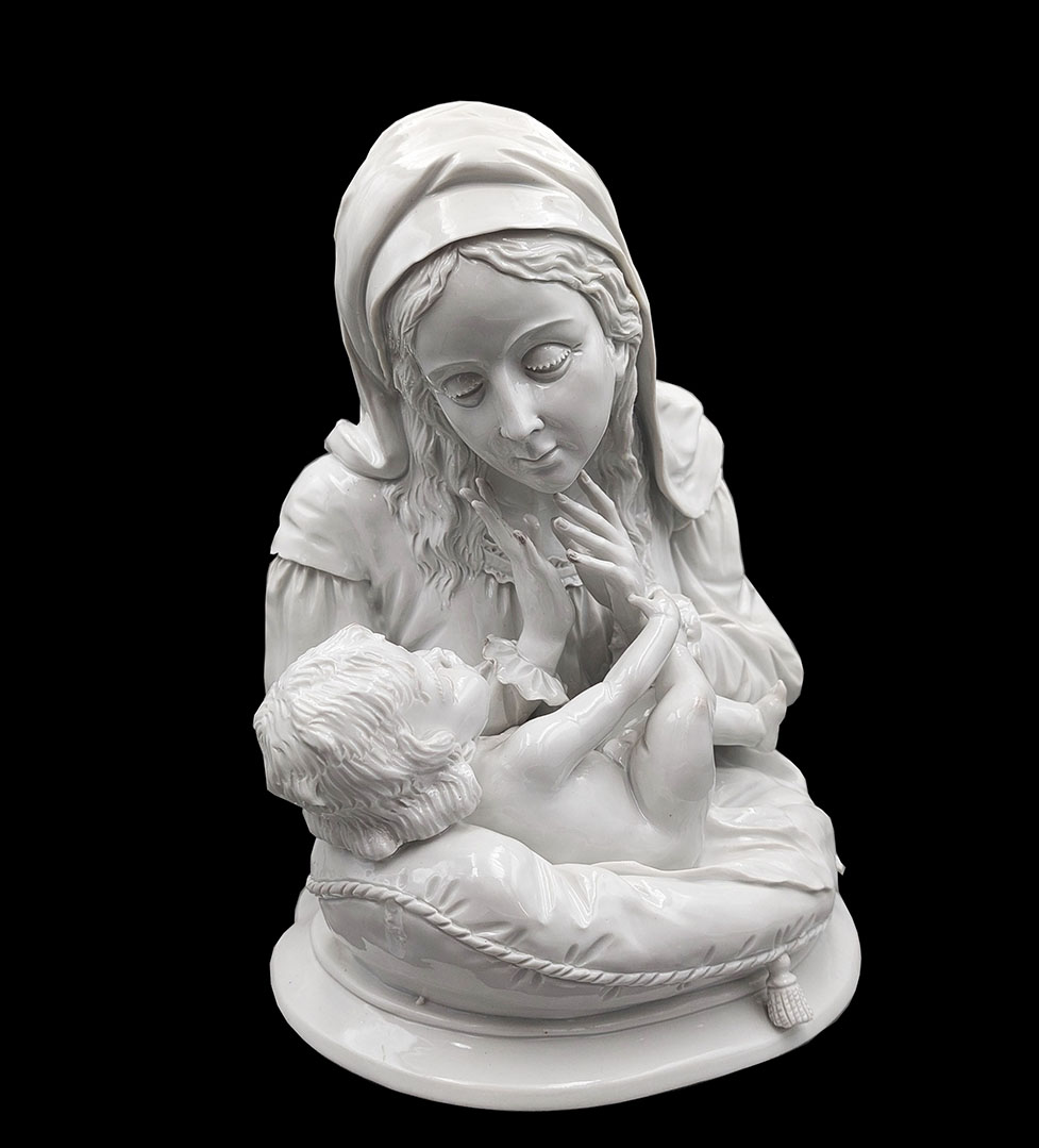 Fabbrica di Sitzendorf, inizi secolo XX — Madonna col Bambino | Aste Dolomia