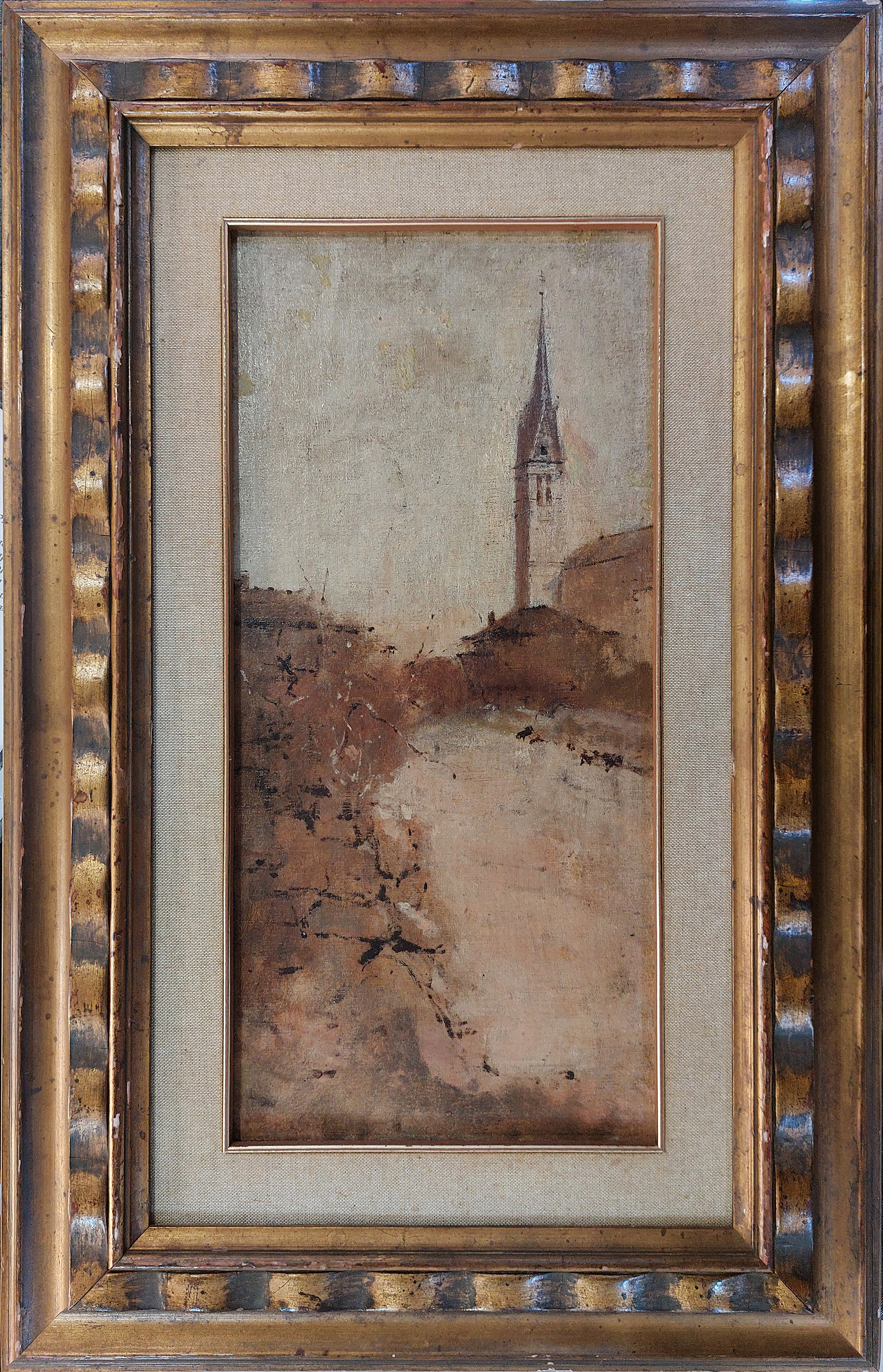 Eugenio Prati (1842-1907) — La Chiesa Arcipretale di Scrigno, Valsugana | Aste Dolomia